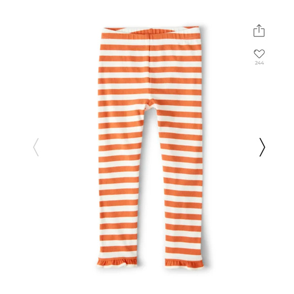NWT Gymboree Ivory & Orange Striped Leggings & Halloween Cat/Pumpkin Top - Picture 4 of 14